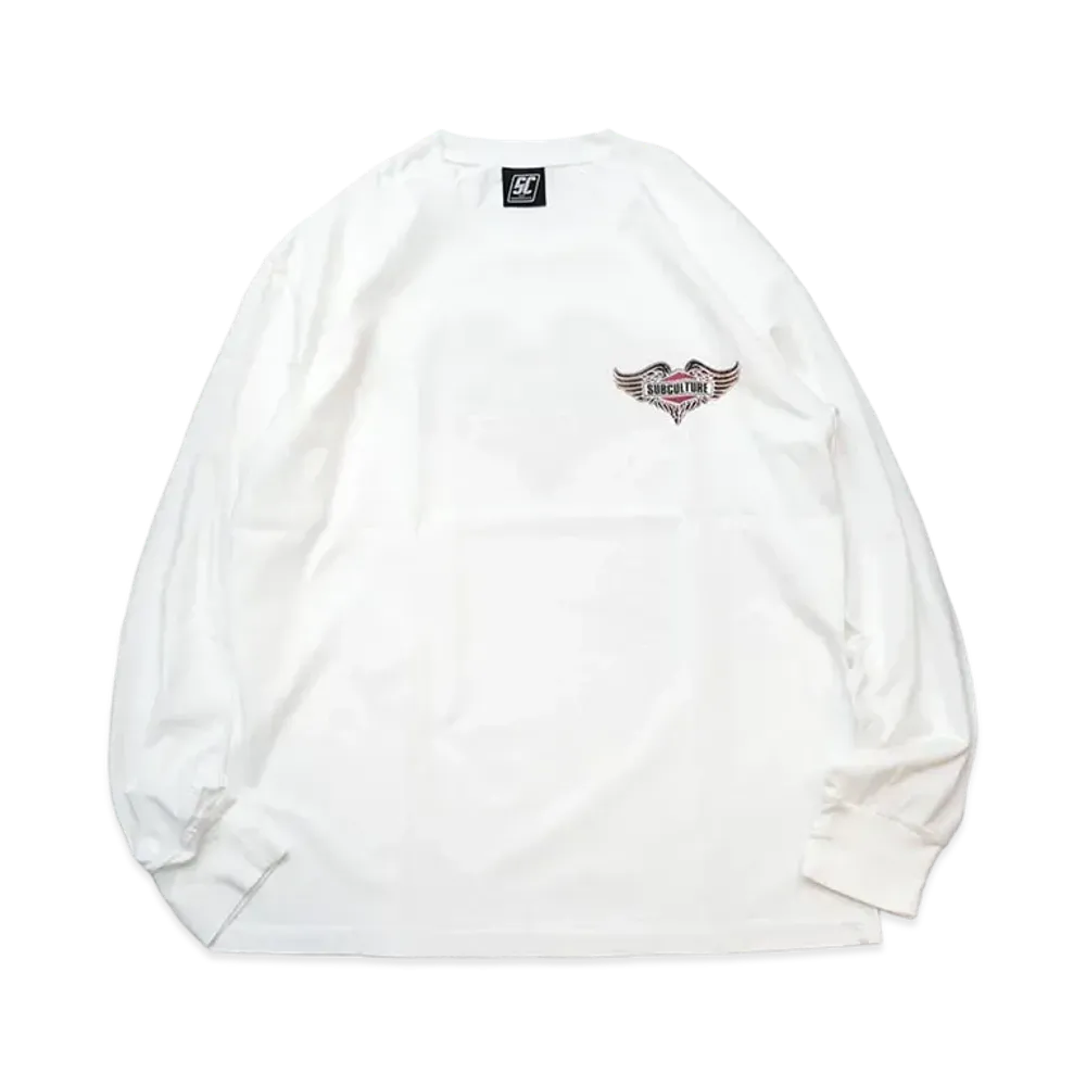SubCulture Feather Emblem Longsleeve T-Shirt "White"