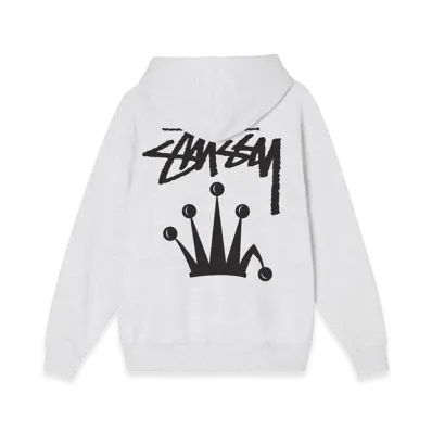 Stussy Stock Crown Hoodie "Ash Heather"