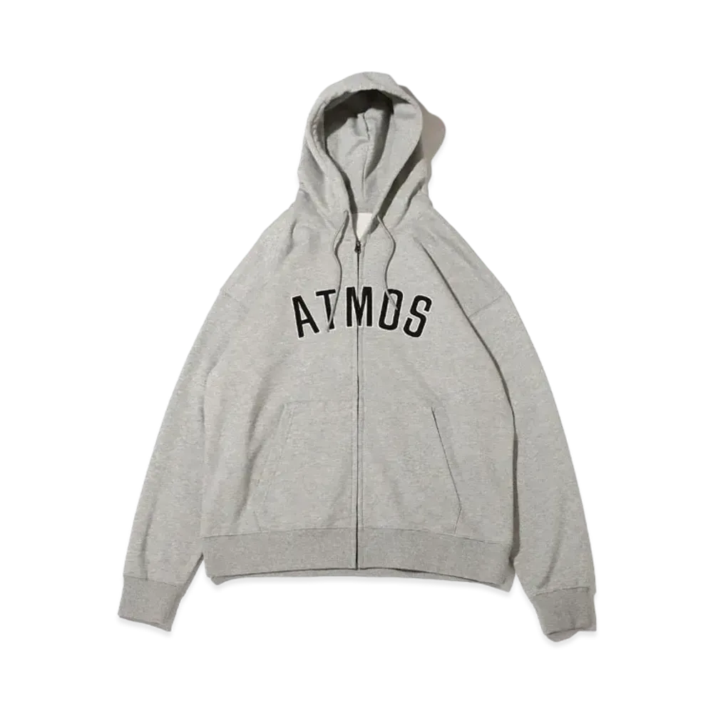 atmos Arch Logo Zip Up Hoodie "Grey"