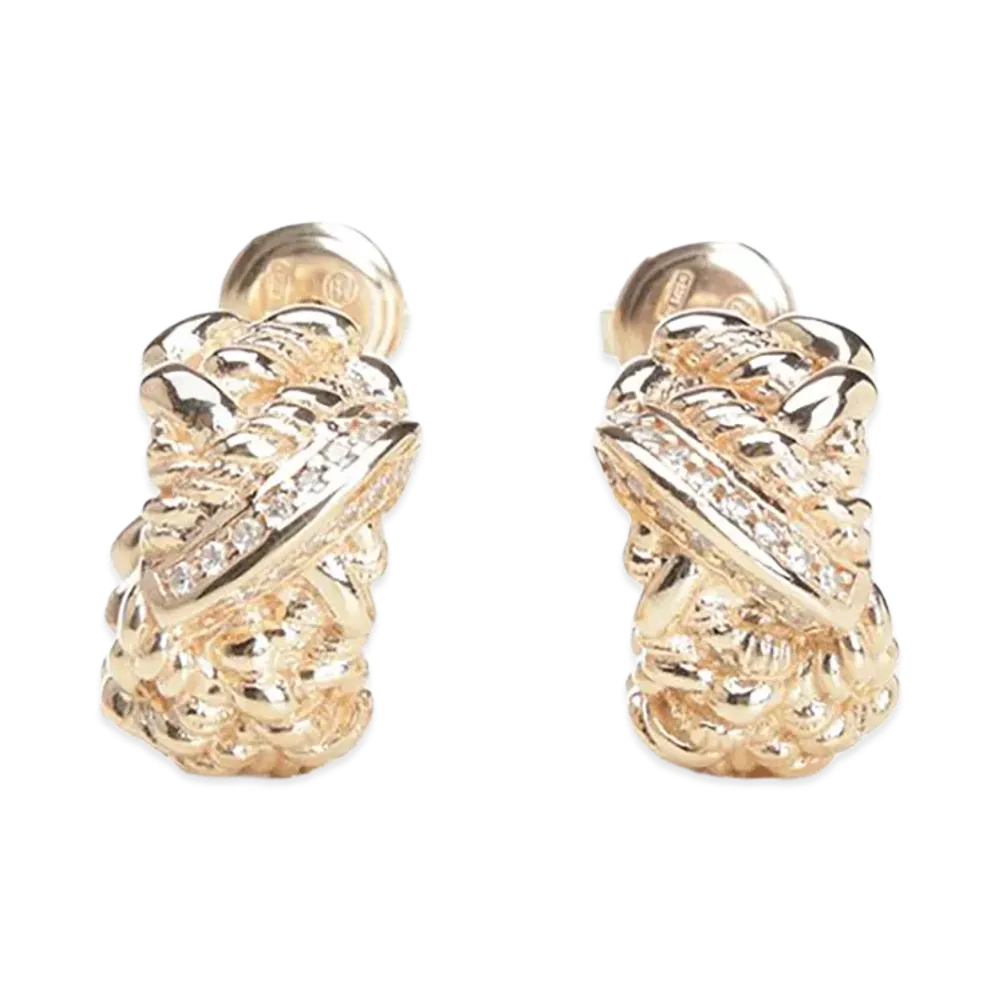 Bottega Veneta Women's Sterling Silver Earrings "Rose Gold"