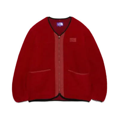 The North Face PURPLE LABEL PLAS Wool Fleece Field Cardigan "Red"