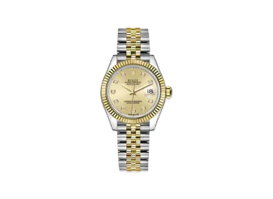 ROLEX Datejust 31 Oyster 31mm 10P Diamonds "Champagne/Oyster Steel/Yellow Gold"