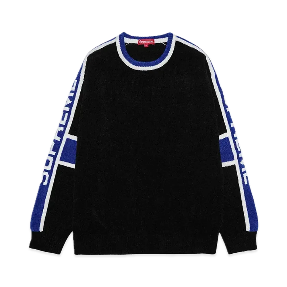 Supreme Stripe Chenille Sweater "Black"