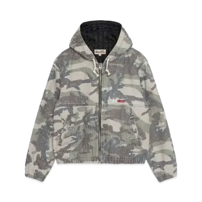 Stussy Work Jacket Camo Canvas Needlepunch "Woodland Camo"