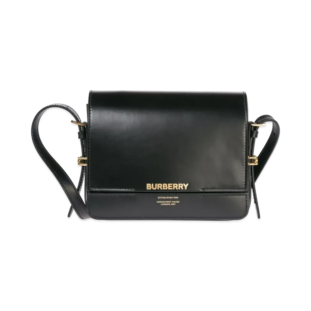 Burberry Grace Leather Small Shoulder Bag "Black"