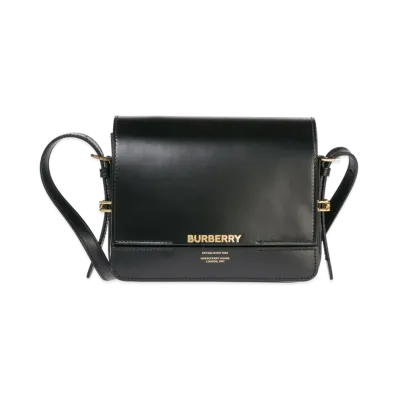 Burberry Grace Leather Small Shoulder Bag "Black"