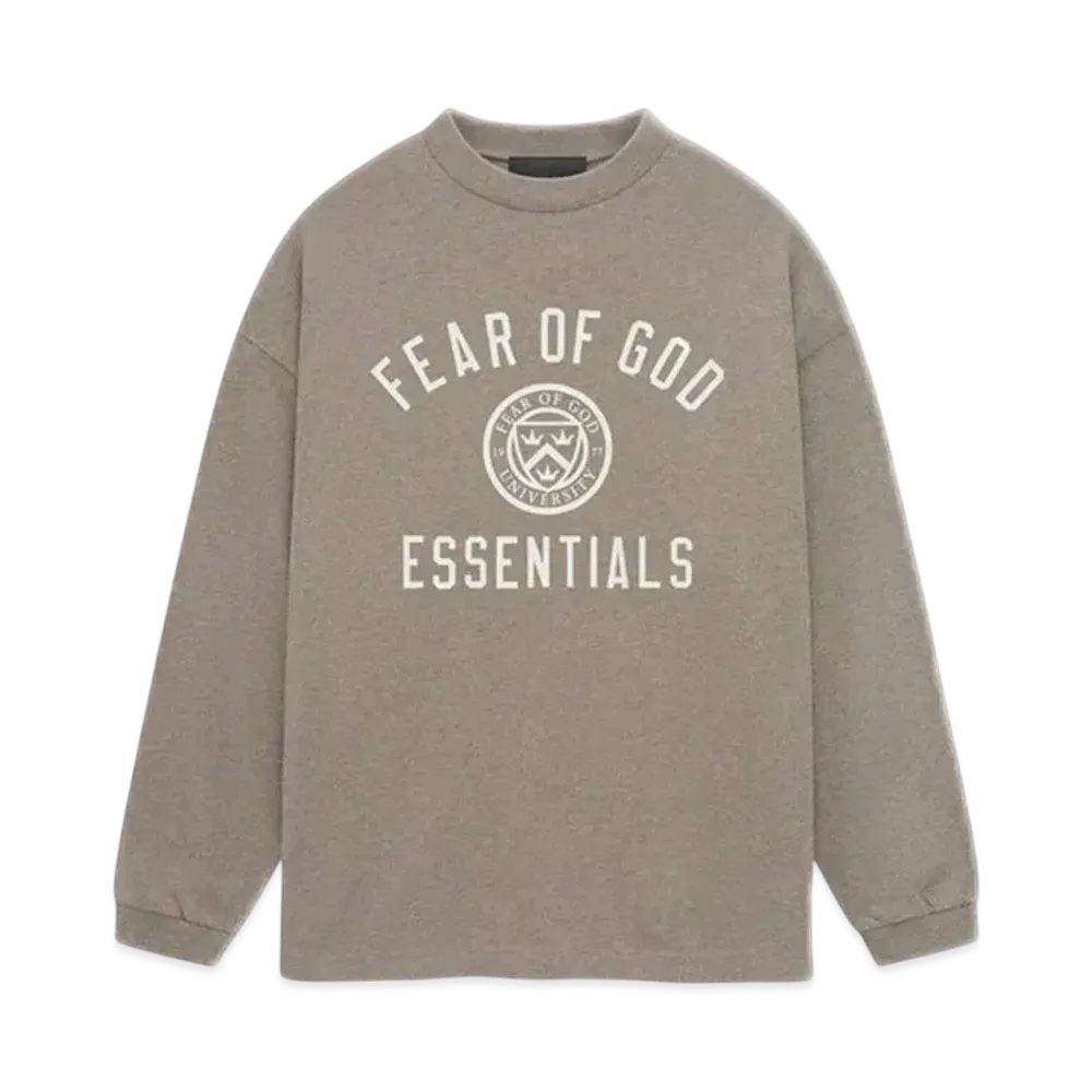 FEAR OF GOD Essentials Jersey Long Sleeve Tee "Heather Gray"