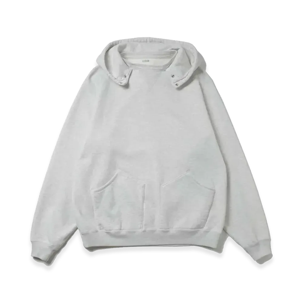 A.PRESSE Vintage Attached Snap Hood Sweat Parka "Oatmeal"