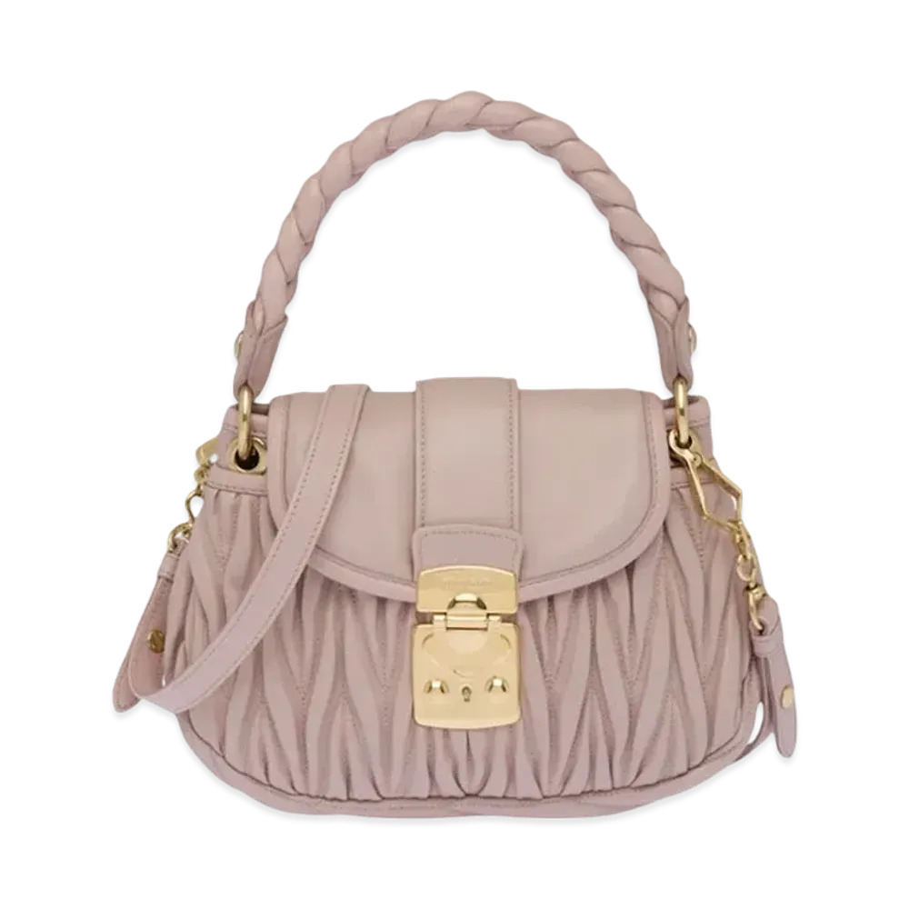 MIU MIU Miu Cofer Materasse Leather Handbag "Opal"