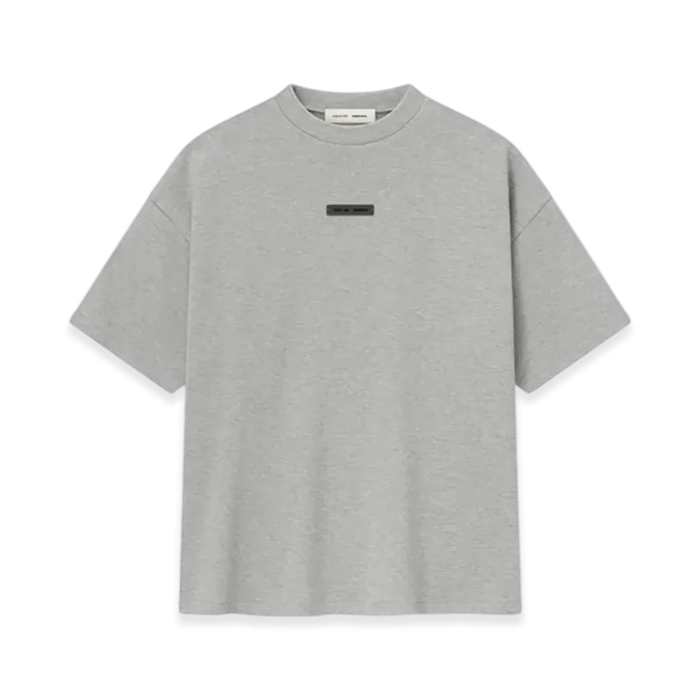 FEAR OF GOD ESSENTIALS Pique 90's Short Sleeve Tee "Concrete Heather"