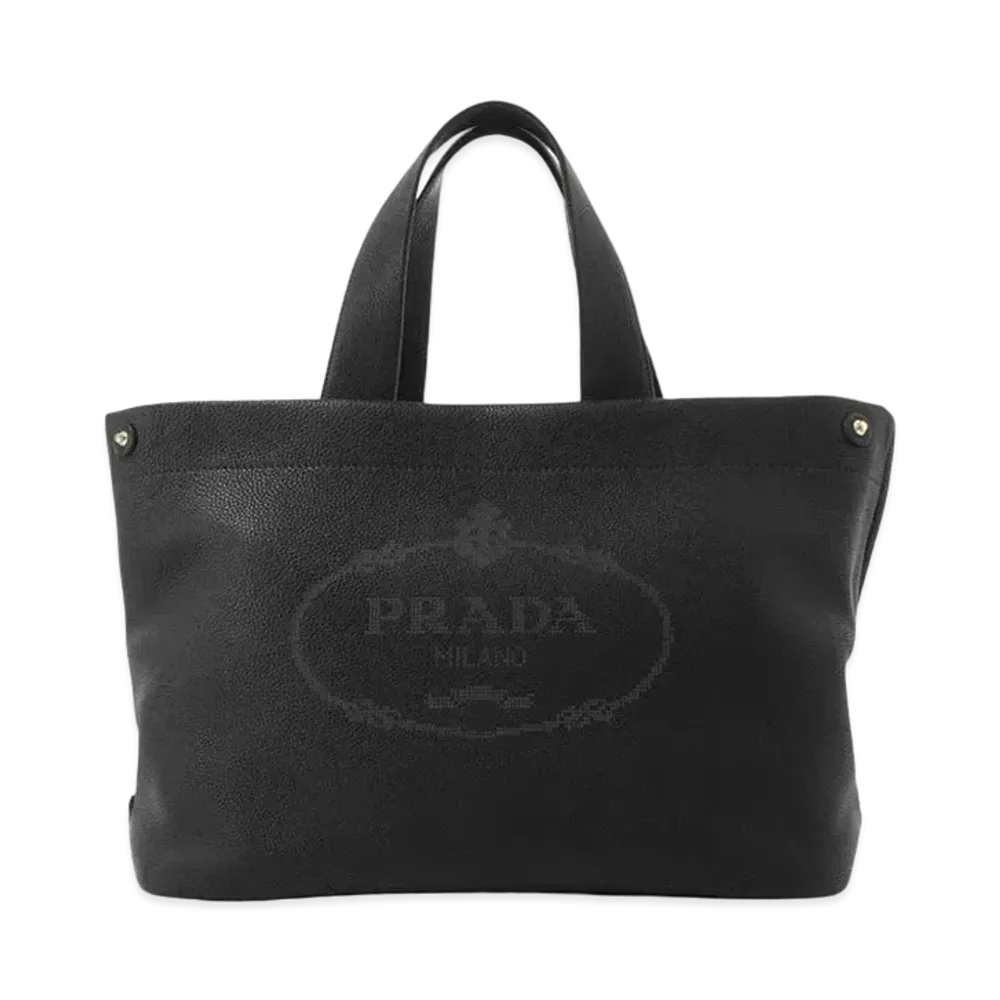 PRADA Leather Tote Bag "Black"