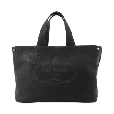 PRADA Leather Tote Bag "Black"