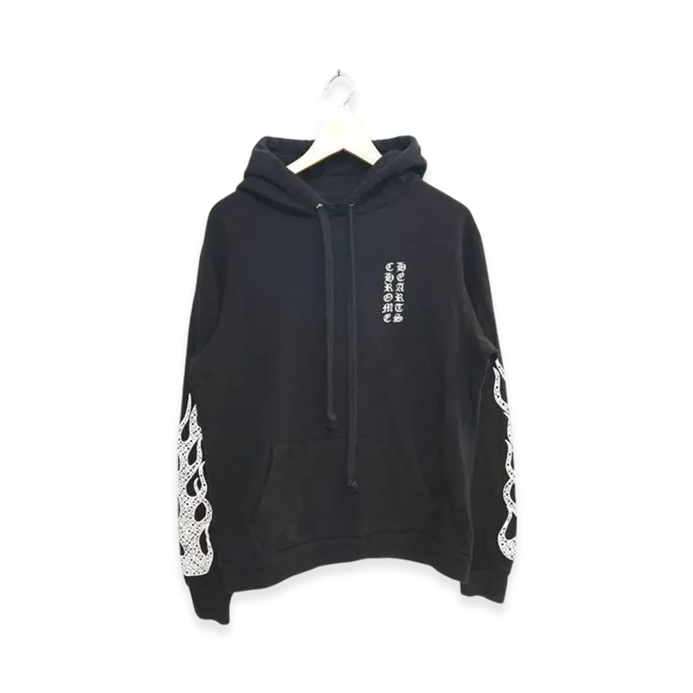 Chrome Hearts Fire Pullover Hoodie "Black"