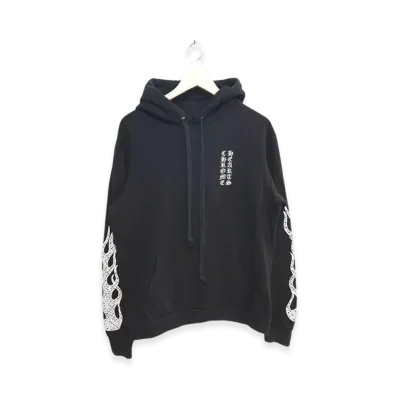 Chrome Hearts Fire Pullover Hoodie "Black"