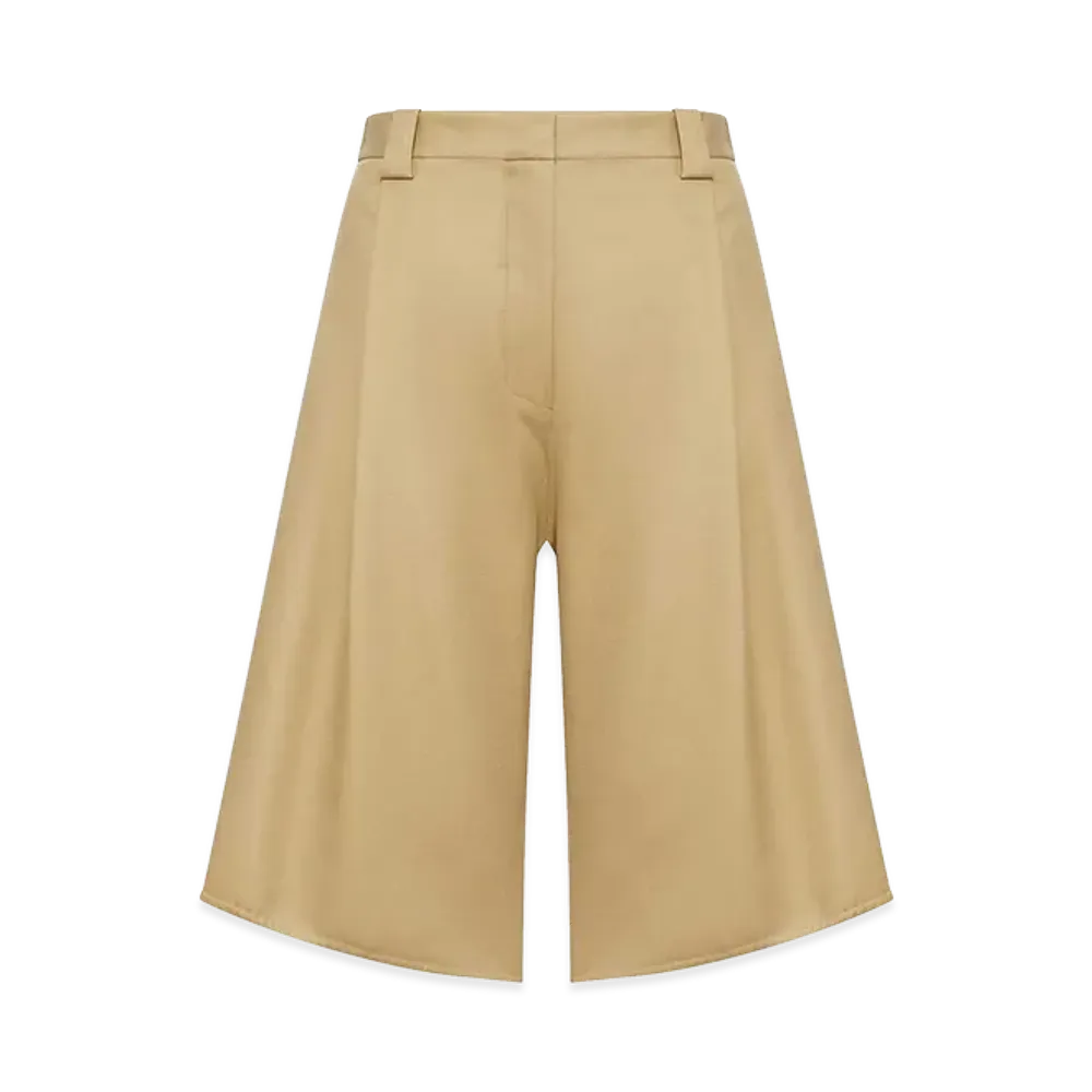 BALENCIAGA Women's Tulip-Shaped Cotton Bermuda Shorts "Camel"