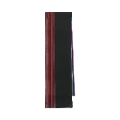 Paul Smith Half-Stripe Russell Scarf "Black"