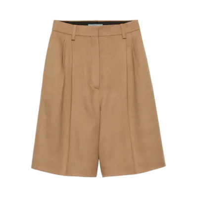PRADA Women's Camel-Hair Bermudas "Beige"