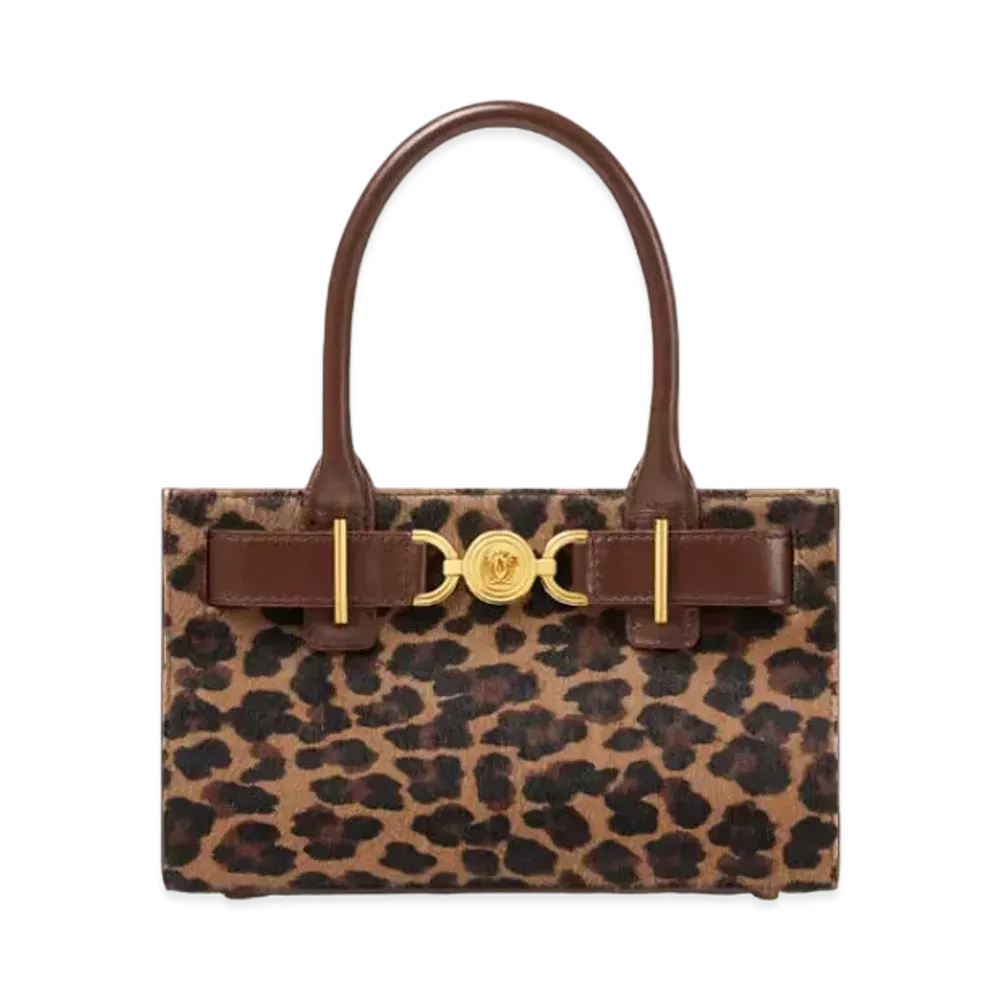 Versace Leopard Medusa '95 Small Tote Bag "Animalier"