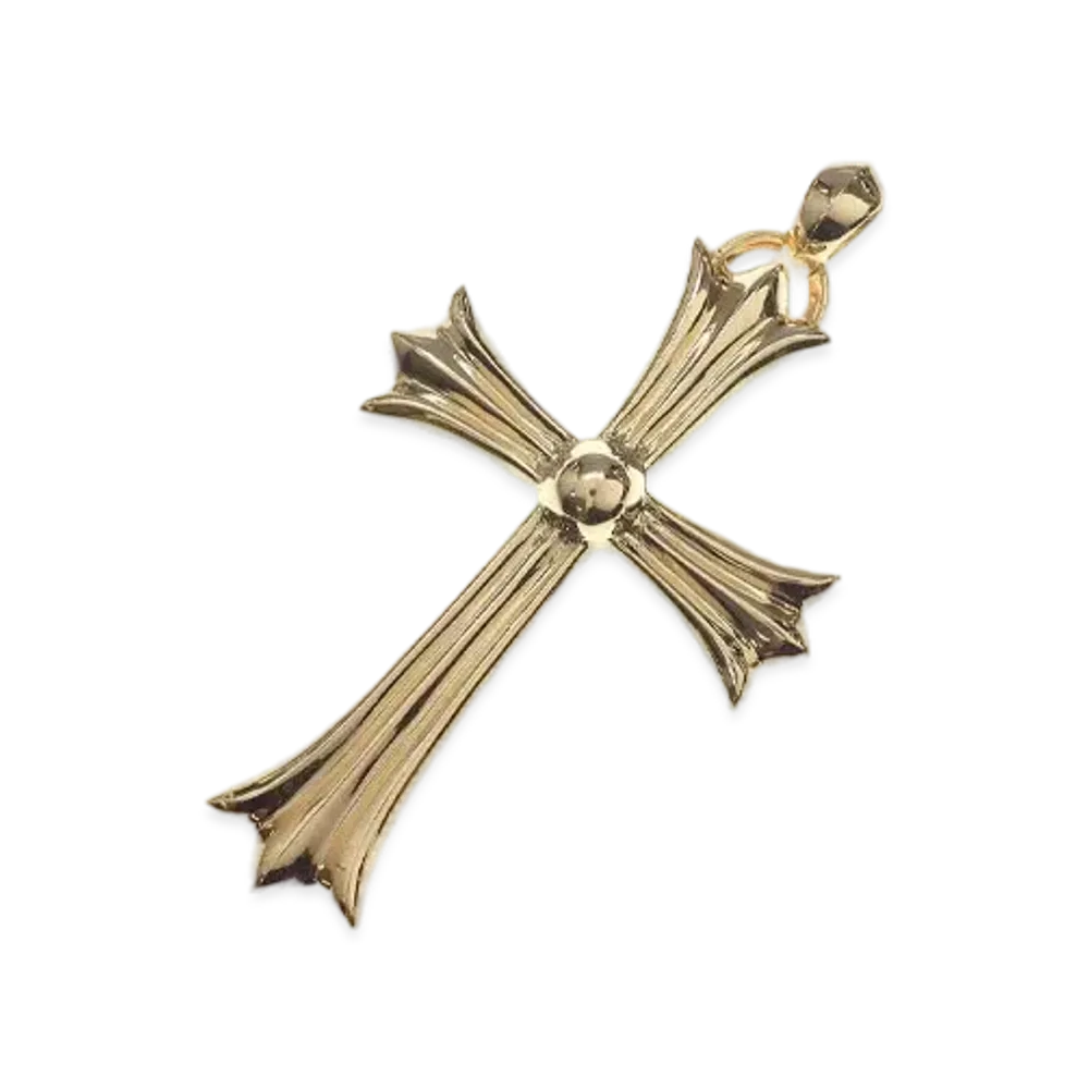 Chrome Hearts 22K Large CH Cross Charm with Bail "Yellow Gold"
