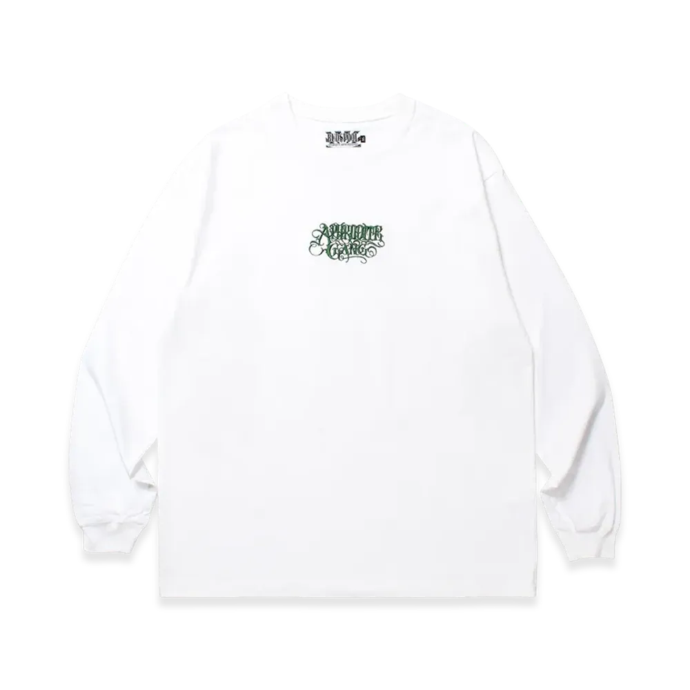 APHRODITEGANG Classic Logo Embroidery L/S Tee "White/Green"