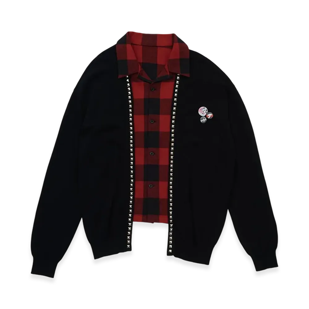 HYSTERIC GLAMOUR Hysteric Bootleg / Docking Open Collar Shirt "Red"