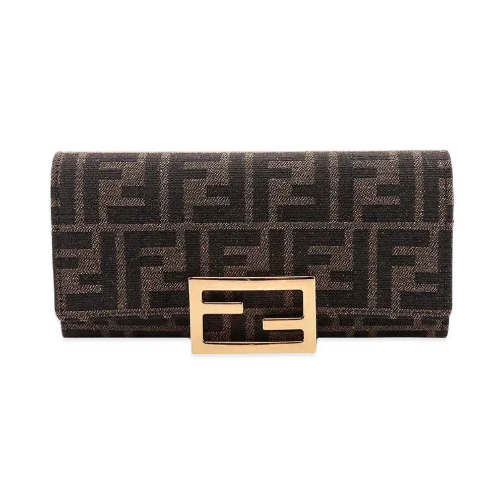 FENDI Continental Wallet Fabric "Brown"