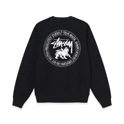 Stussy Rasta Dot Crew "Black"