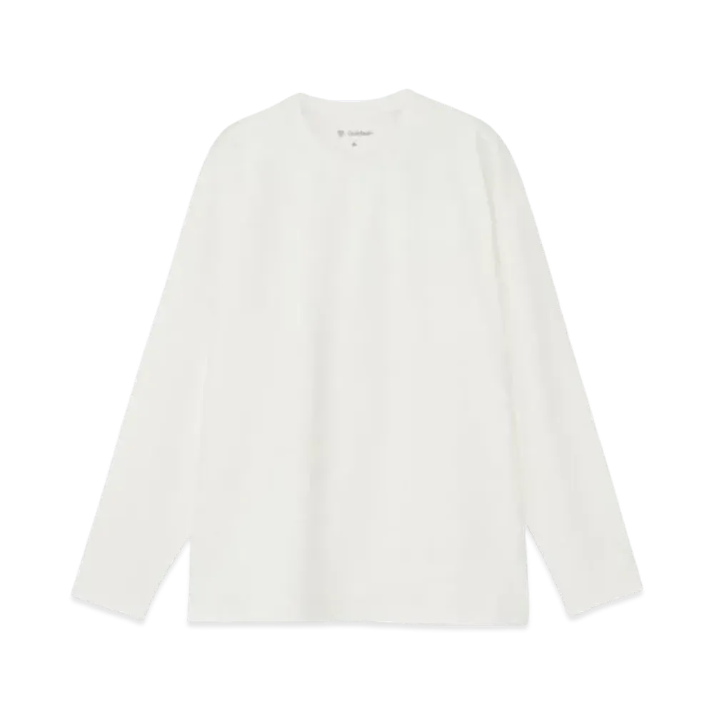Goldwin High Gauge Inlay Long Sleeve T-Shirt (Unisex) "White"
