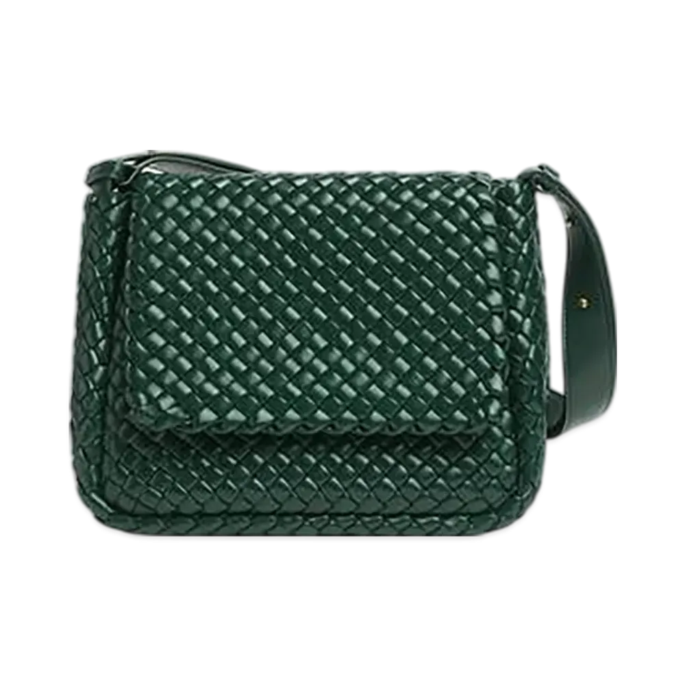Bottega Veneta Cobble Shoulder Bag "Emerald Green"