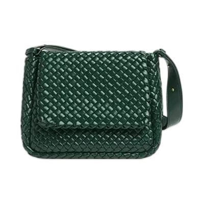 Bottega Veneta Cobble Shoulder Bag "Emerald Green"