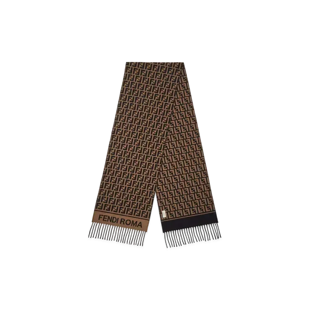 FENDI FF Scarf Wool and Cashmere Scarf "Multi Color"