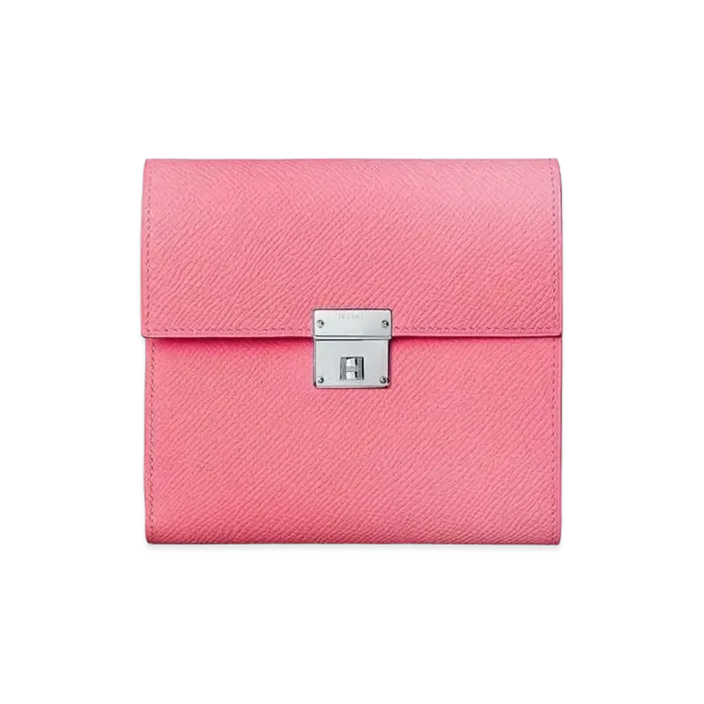 Hermes Clic 12 Wallet "Rose Azalee/Palladium"