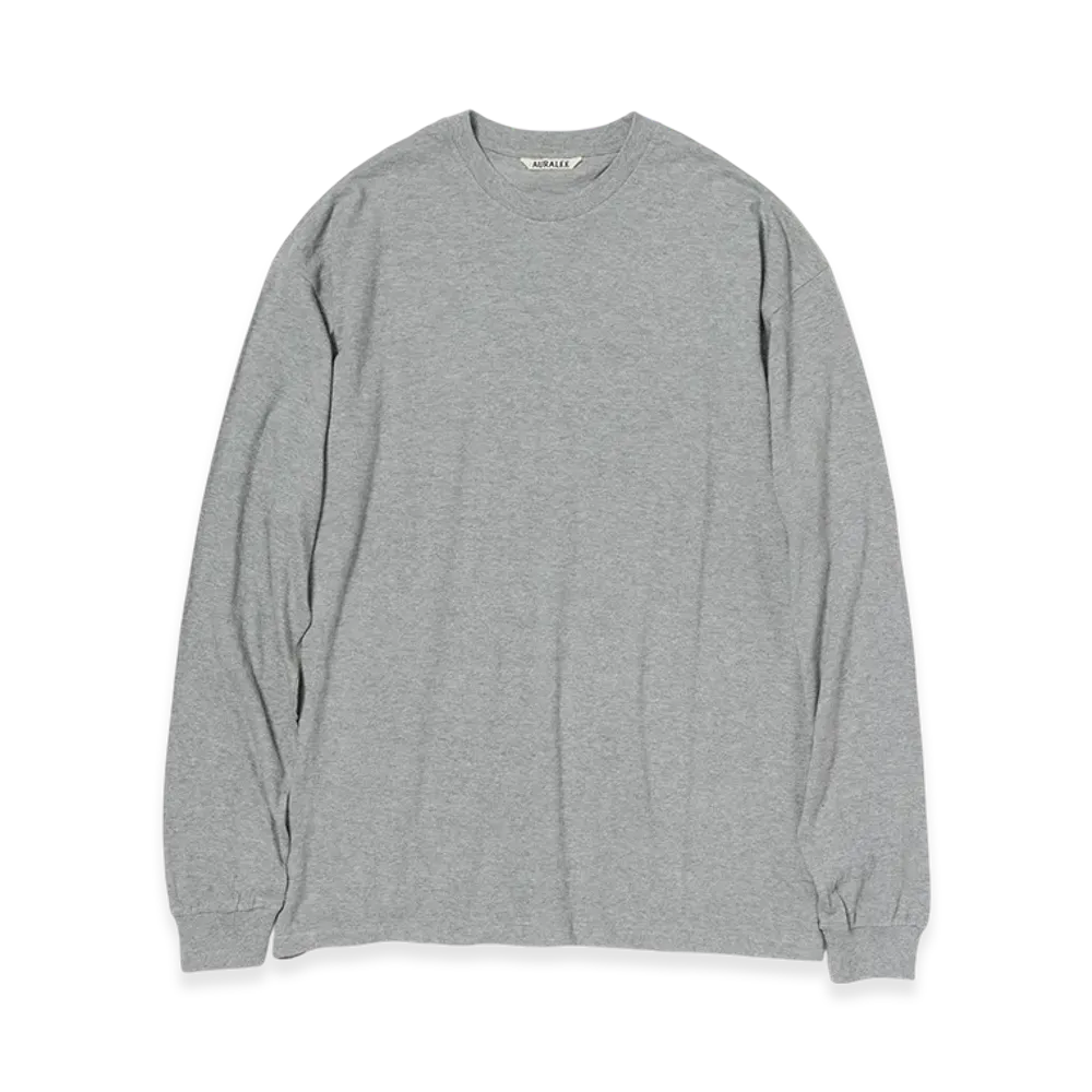 AURALEE Seamless L/S Tee "Top Gray"