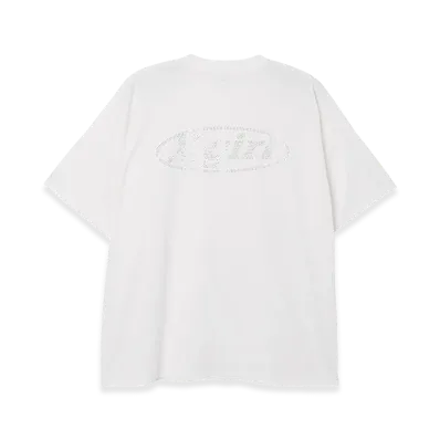X-Girl Women's Rhinestone Oval Logo S/S Big Tee Dress "White"