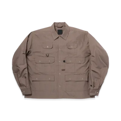 DAIWA PIER39 Tech Multi Fishing Pocket Shirt L/S "Brown Gray"