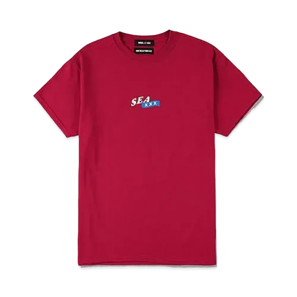 WIND AND SEA x XXX (CIRCLE-XXX) T-SHIRT "Burgandy"