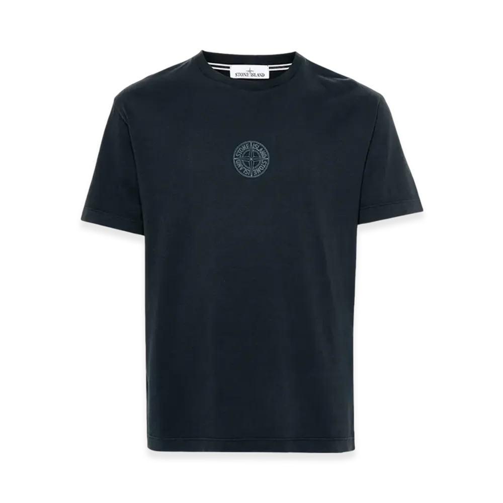 Stone Island 2NS92 Cotton Jersey T-Shirt with Seasonal Quilting One Print - 24FW "Navy Blue"
