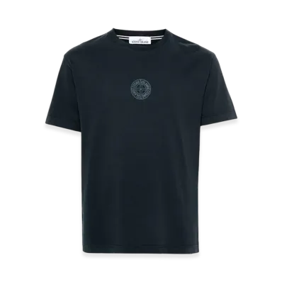 Stone Island 2NS92 Cotton Jersey T-Shirt with Seasonal Quilting One Print - 24FW "Navy Blue"