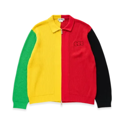 TTTMSW Zip Up Knit Polo "Mulch"
