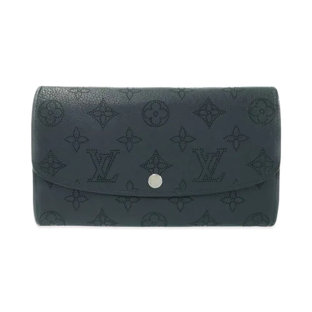 Louis Vuitton Portefeuille Iris Mahina Leather "Blue Marine"