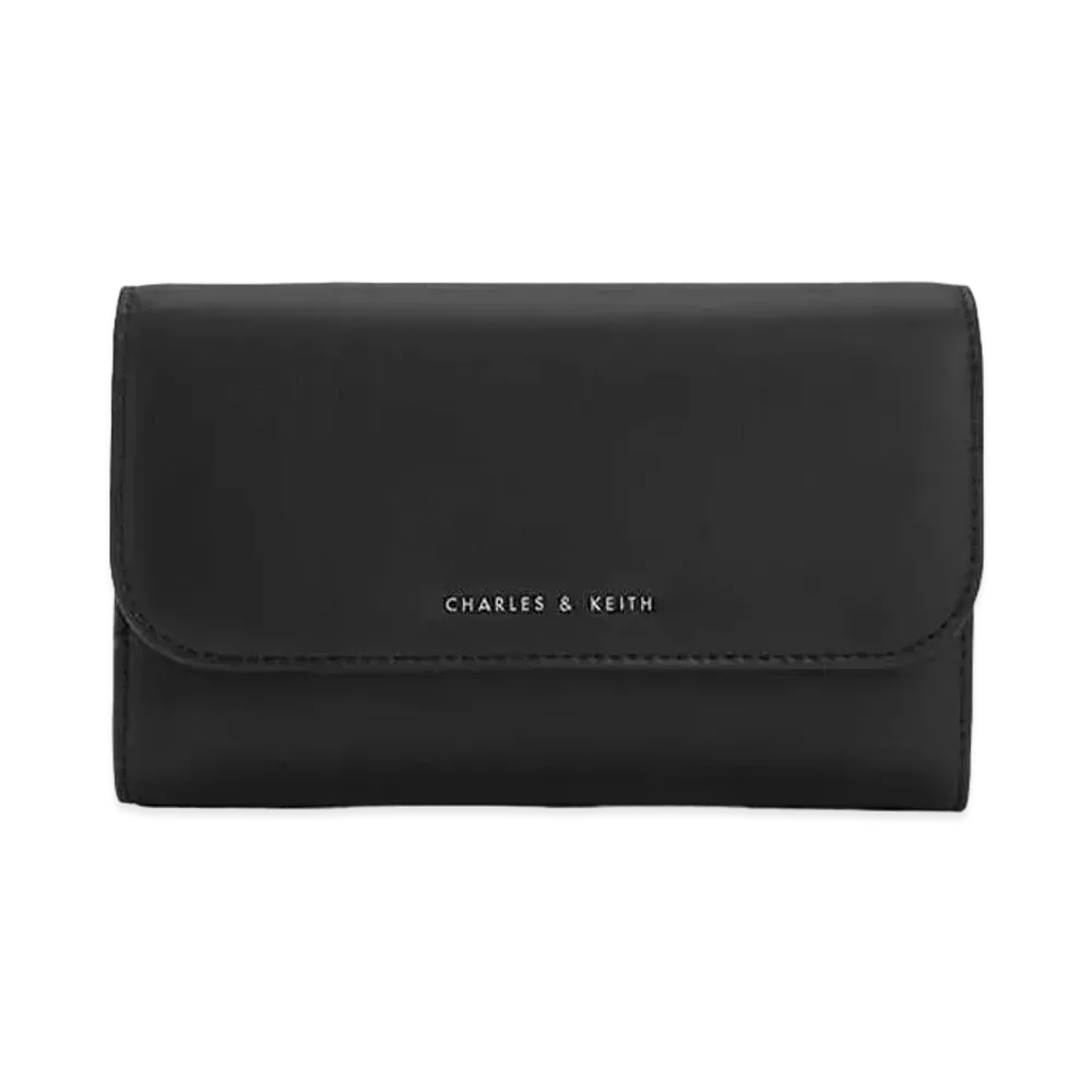 CHARLES & KEITH Magnetic Front Flap Wallet "Noir"