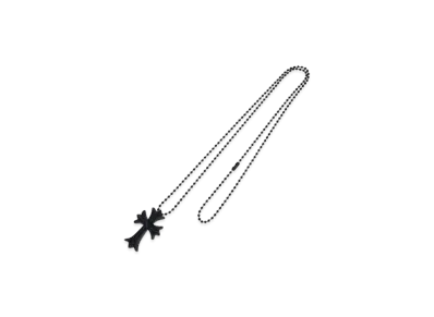 Chrome Hearts Rubber Small CH Cross Silicon Necklace "Black/Lame"
