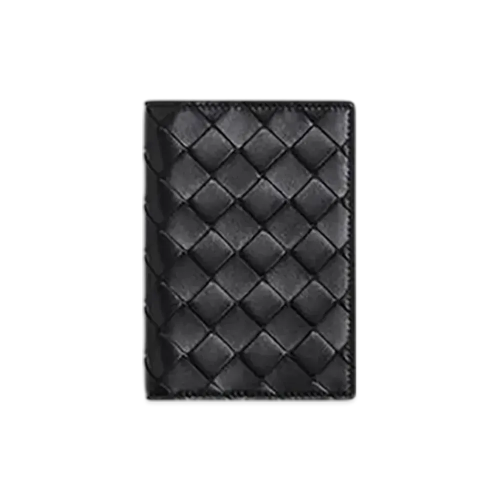 Bottega Veneta Intrecciato Passport Case "Black"