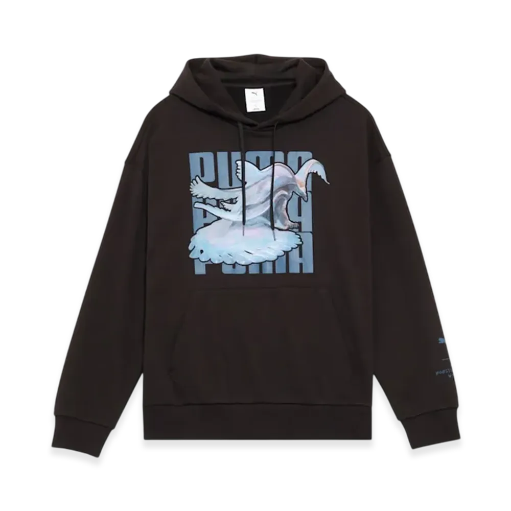 PUMA x Monster Hunter Wilds Front Print Hoodie "PUMA Black"