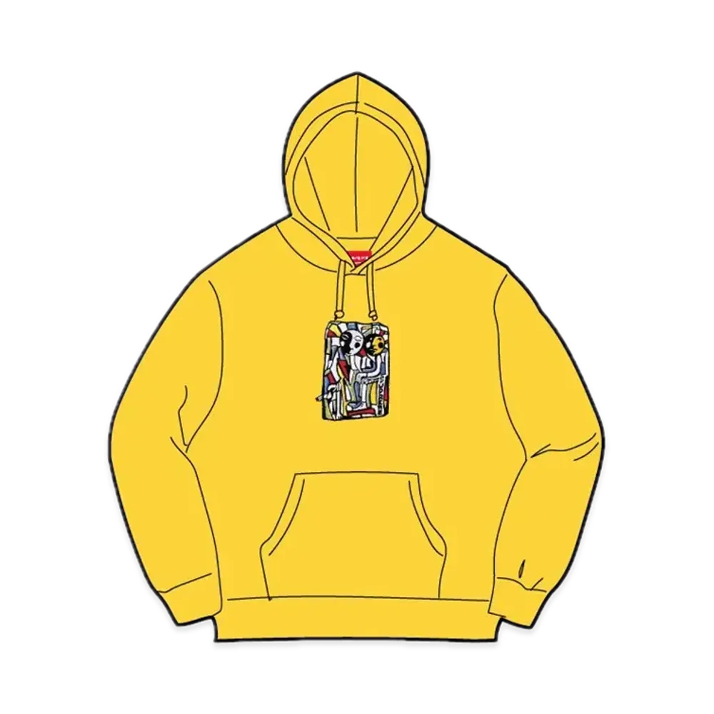 Supreme Neil Blender Mosaic Hooded Sweatshirt "Yellow"