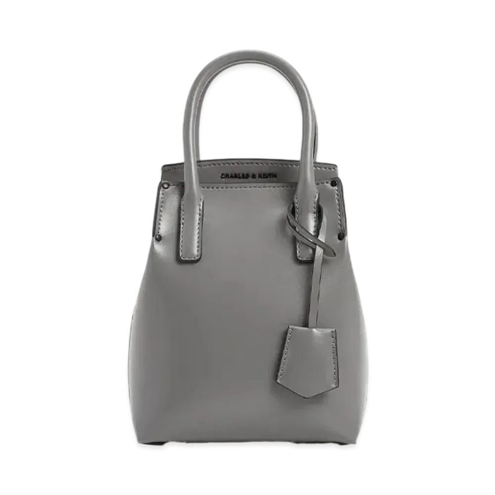 CHARLES & KEITH Rene Elongated Tote Bag "Grey"
