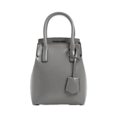 CHARLES & KEITH Rene Elongated Tote Bag "Grey"