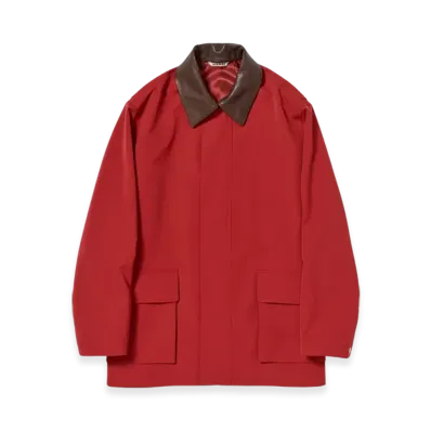 AURALEE Wool Max Canvas Blouson "Red"