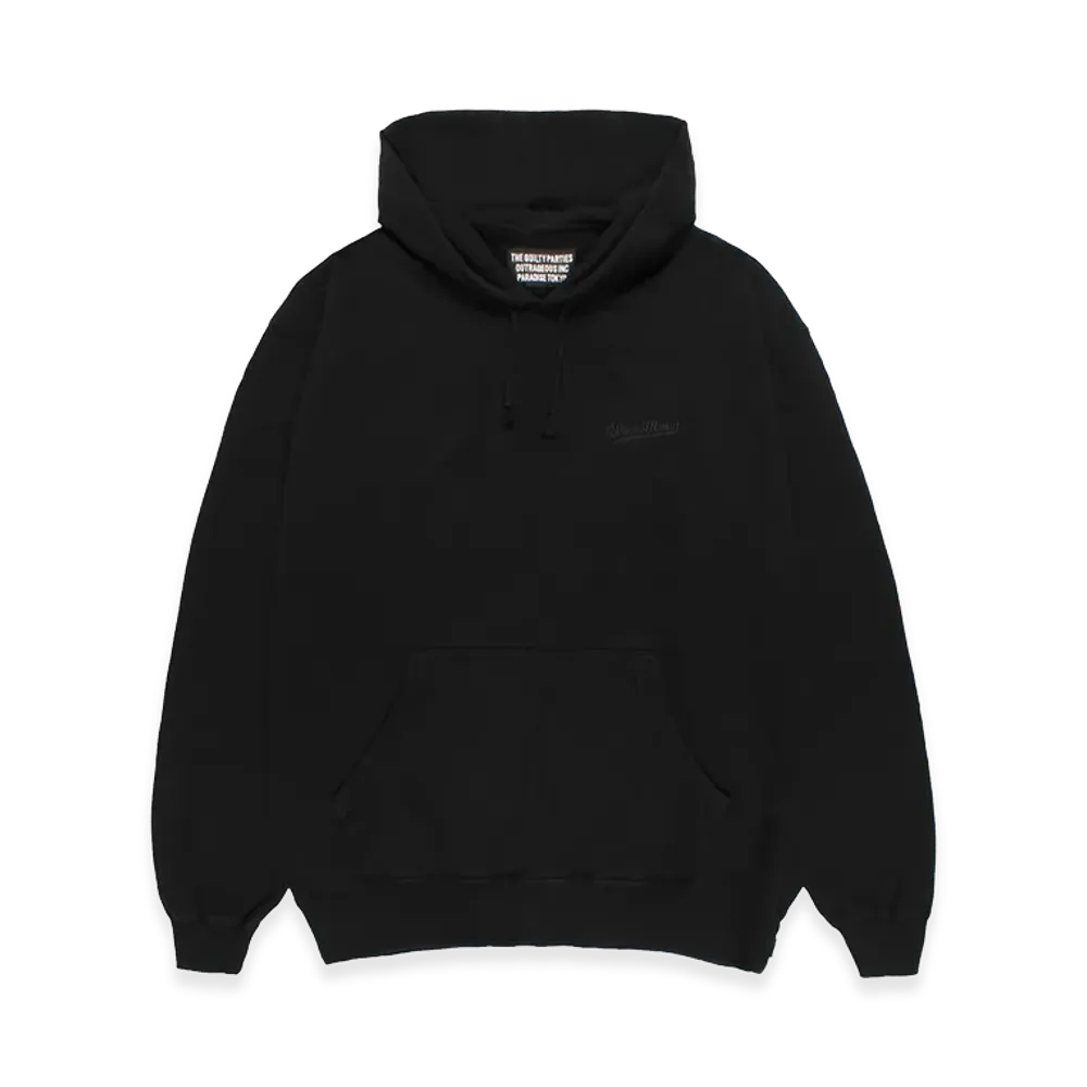 WACKO MARIA Washed Heavy Weight Hooded Sweat Shirt "Black"