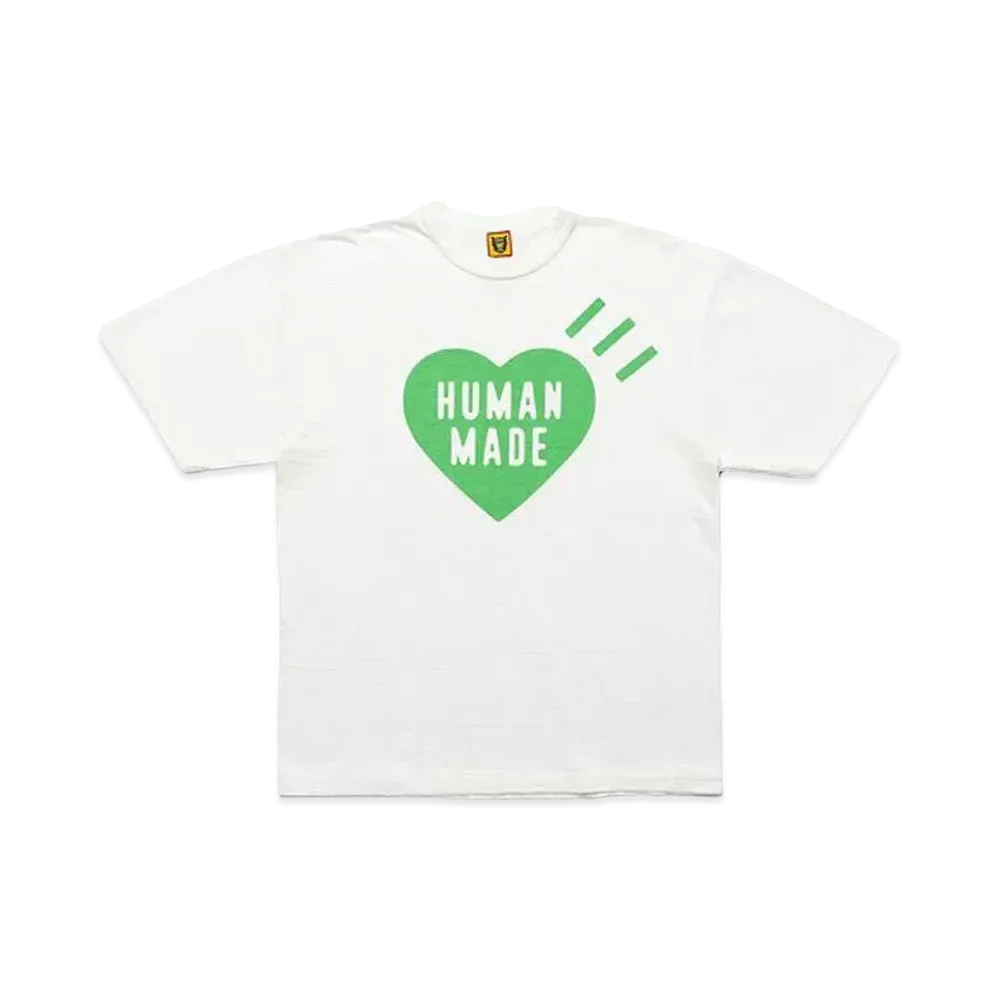 HUMAN MADE Heart T-Shirt 1928 Store Limited "White/Green" HM26TE020